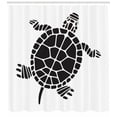 thumbnail image 3 of Ambesonne Turtle Shower Curtain, Geometric Shapes Motifs, 69"Wx75"L, Black and White, 3 of 3