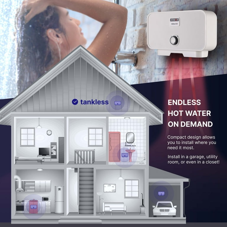 GEESEN Electric Hot Water Heater 120/240V Small Compact Tank - Main Image