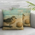 thumbnail image 3 of Ocean Beach Style Pillow Covers Cotton Linen Vintage Bird Pattern Decorative Pillowcase Mediterranean Theme Cushion Cover Home Decor Pillow Cover, 3 of 5