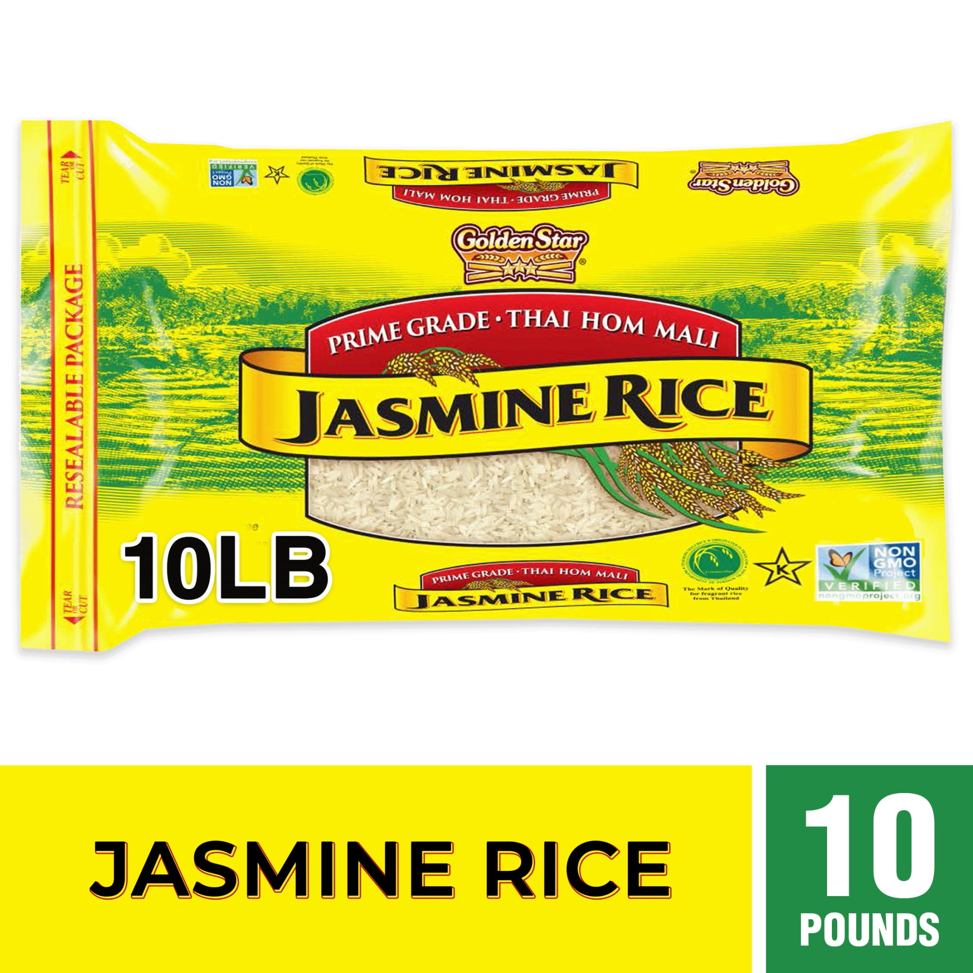 (4 pack) Golden Star Thai Hom Mali Jasmine Rice, 10 lbs
