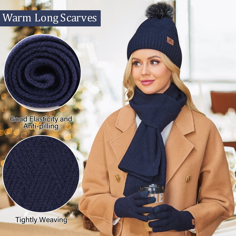 FZ FANTASTIC ZONE Womens Winter Beanie Hats Long Scarf Neck 