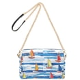 thumbnail image 2 of FORMRS Women Crossbody Purse with Chain Strap Vegan Leather Shoulder Handbag, Orange Sailboats, 2 of 7