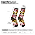 thumbnail image 3 of Women Crew Graphic Print Tube Socks Maryland-Flag Pattern Design Ladies Socks, 3 of 7
