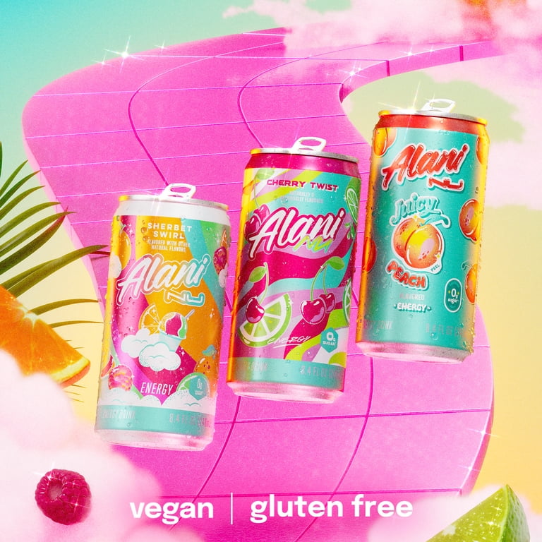 Alani Nu Sugar Free Energy Drink Mini, Variety Pack, Sherbet Swirl