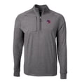 thumbnail image 2 of Men's Cutter & Buck  Heather Black Buffalo Bisons Adapt Eco Knit Heather Recycled Quarter-Zip Pullover, 2 of 3