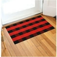 thumbnail image 5 of Jinswick Buffalo Plaid Check Rug  Hand-Woven Indoor Or Outdoor Washable Checkered Rugs for Layered Door Mats for Front Porch/Entryway/Farmhouse, Red and Black Plaid Doormat, 5 of 8