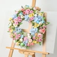 thumbnail image 5 of 1 Pcs Easter Artificial Wreath for Front Door,17.7 Inch Easter Egg Spring Wreath,Spring Wreath with Artificial Flower Colorful Eggs,Artificial Easter Egg Wreath,for Home Wedding Wall Decor,Pink, 5 of 9
