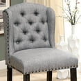 thumbnail image 6 of Furniture of America Freiden Tufted Nailhead Fabric Light Gray Counter Height Chairs (Set of 2), 6 of 6
