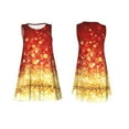 thumbnail image 6 of Defioc Red Gold Glitter Pattern Women's Summer Dresses 2025 Beach Casual Sleeveless Tank Loose Sundress Beach Vacation Clothes with Pocket -Medium, 6 of 7