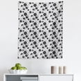 thumbnail image 1 of Black and White Tapestry, Vintage Flower with Blooming Petals Ornamental Botanical Garden Design, Fabric Wall Hanging Decor for Bedroom Living Room Dorm, 5 Sizes, Black and White, by Ambesonne, 1 of 1