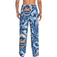 New_York_Mets Men's Pajama Pants for Football Fans,Home pants