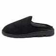 thumbnail image 3 of SLM Men's Suede Slip On Fleece Lined Open Back Hard Bottom House Shoe Slippers, 3 of 6