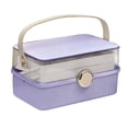 thumbnail image 1 of Estuche de viaje para maquillaje, bolsa de maquillaje portátil, herramienta de belleza, regalo, caja de almacenamiento de cosméticos de gran capacidad Violeta, 1 of 8