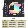 thumbnail image 3 of Llama Blanket for Girls Boys Llama Gifts Just A Girl Who Loves Llama Throw Blanket Super Soft Warm Cozy Plush Fleece Blanket for Kids Bed Decor 60"X80", 3 of 6