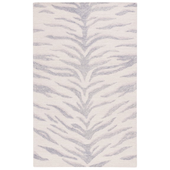 SAFAVIEH Ebony Liana Geometric Area Rug, Gray/Ivory, 8' x 10'