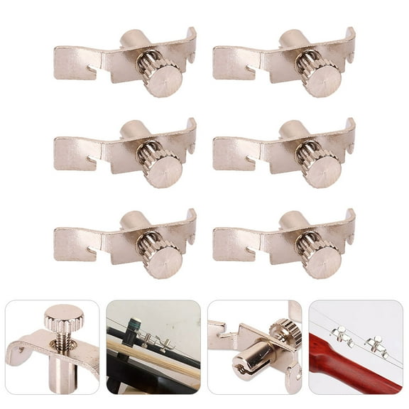 BESTOYARD 6pcs Adjusters Professional Erhu Tuner Stainless Steel for Music