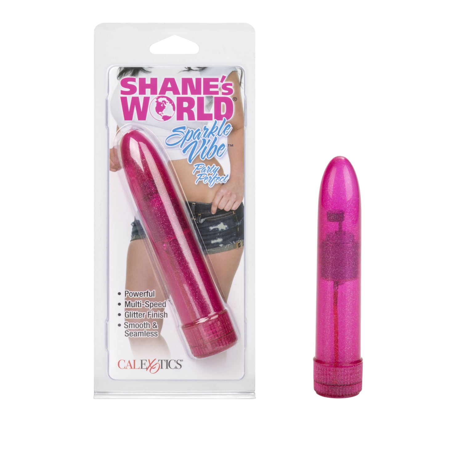 CalExotics Shane's World Sparkle Multi-Speed Glitter Vibrator - Pink
