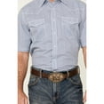 thumbnail image 3 of Wrangler Men's 20X Geo Print Short Sleeve Snap Stretch Western Shirt Blue X-Large, 3 of 4