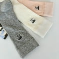 thumbnail image 5 of Granjero Gordo 6 pares de calcetines de algodón de cuello redondo, ligeros, suaves, cómodos y transpirables, calcetines deportivos casuales, gris, 5 of 5