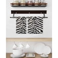 thumbnail image 3 of Black White Zebras Kitchen Dish Towels for Drying Dishes Set of 2, Vintage Abstract Art Waffle Weave Microfiber Hand Tea Bathroom Towels Quick Dry & Absorbent Towel 15.7x23.6, 3 of 7