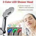 thumbnail image 2 of Led Light Lcd Display Third Gear Water Flow Self Illumination Temperature Control Shower Head, 2 of 5