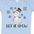 thumbnail image 4 of Inktastic Let It Snow Cute Snowman in Hat and Scarf Boys or Girls Baby Bodysuit, 4 of 5