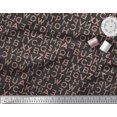 thumbnail image 2 of Soimoi Black Cotton Voile Fabric Floral Alphabet Text Print Sewing Fabric Yard 42 Inch Wide, 2 of 3
