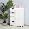 thumbnail image 2 of Cterwk Bathroom Storage Cabinet with Adjustable Shelf and 4 Drawers, White, 2 of 9
