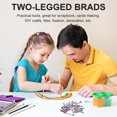 thumbnail image 4 of LIFKOME 50pcs Tiny Brads for DIY Crafts Projects Metal Assorted Color for Parent-Child Communication, 4 of 8