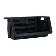 Hyper Tough Heavy Duty Nesting Plastic Stack Bin, Black