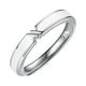 thumbnail image 1 of Tie Pareja Anillo para Hombres y Mujeres Anillo de Moda Versátil Gota de Gel Anillo Abierto Ajustable Anillo de Plata, 1 of 2