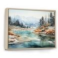 thumbnail image 2 of Designart "Minimalist Geyser On The Island I" Geyser Floater Framed Wall Decor, 2 of 5