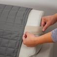thumbnail image 3 of Elegant Comfort Quilted Sofa Cover, Water Resistant Slipcover Furniture Protector, Washable Couch Cover with Non Slip, Smart Leaf Sofa, Gray, 3 of 4