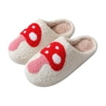 thumbnail image 6 of Slippers for Women Men Plush Fuzzy House Shoes Non Slip Winter Indoor Outdoor Slides Cute Ghost Pumpkin Bat Designs, 6 of 8