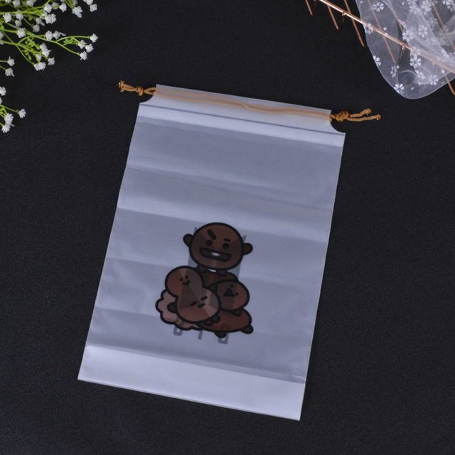 8 Unids/Set KPOP BTS BT21 Bolsa De Cosméticos De Viaje Transparente Impermeable Mujeres Almacenamiento De Maquillaje Portátil Artículos De Tocador Para El Hogar Dibujos Animados Elegante