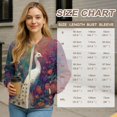 thumbnail image 7 of DISNIMO Peacock Floral Printed Jackets for Women Casual Sweatshirts Long Sleeve Coat Fall Winter Clothes, S, 7 of 7