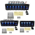 thumbnail image 3 of SPRING Waterproof 5 6 8 Gang Rocker Switch Panel LED Light For Car Marine Boat 12V 24V 5 Gang, 3 of 8
