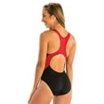 thumbnail image 2 of Dolfin Ocean Panel Women's Performance Swimsuit in Back/Red, Size 22, 2 of 3