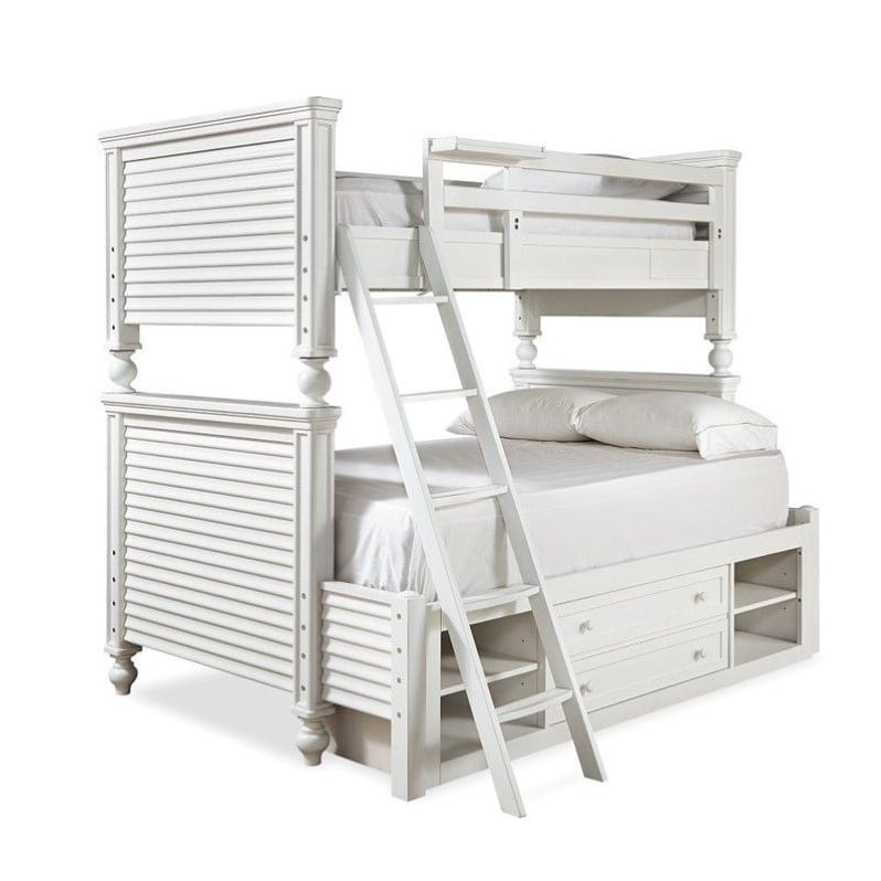 White Twin Over Full Bunk Bed In, Havertys Bunk Beds With Trundle