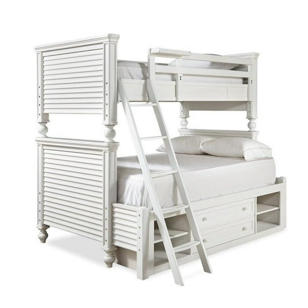 White Twin Over Full Bunk Bed In, Smart Stuff Bunk Beds
