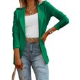 thumbnail image 3 of Women Long Sleeved Sports Jacket Solid Color Sports Jacket Office Open Front Casual Jacket, 3 of 4