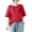 Red1, variant on Jalioing Cotton Linen Tops for Women Half Sleeve Casual Fashion Shirts Crew Neck Loose Summer Boho Blouses