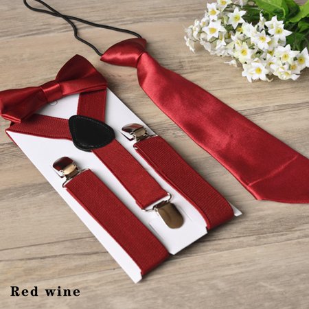 

Kids Suspender & Bow Tie Sets for Boys Girls Children Elastic & Adjustable