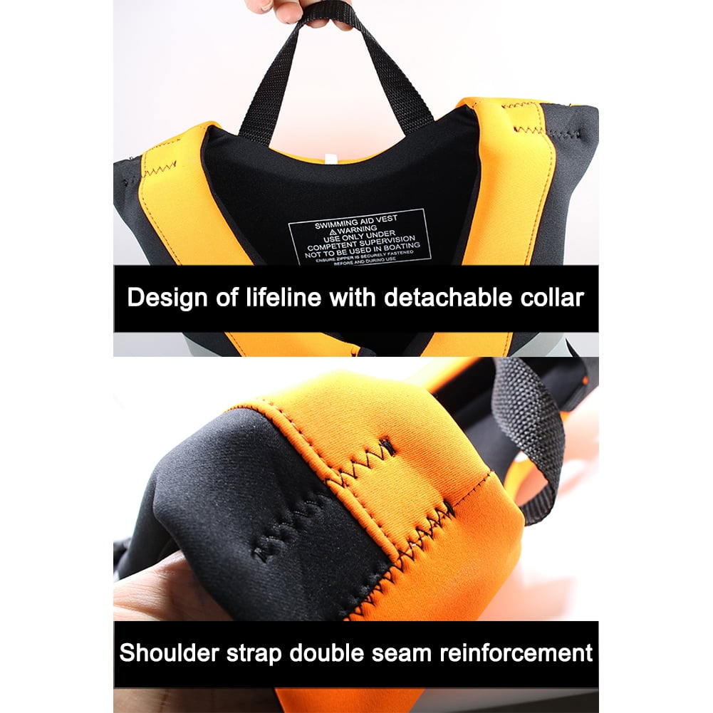 Adult Universal Life Vest,Drifting Snorkeling Buoyancy Suit For Adults, Great for Boating,Fishing,Tubing,&Other Water(Orange L)
