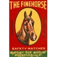 thumbnail image 2 of Phillumenart 17x24 Black Ornate Wood Framed with Double Matting Museum Art Print Titled - The Fine Horse Safety Matches, 2 of 4