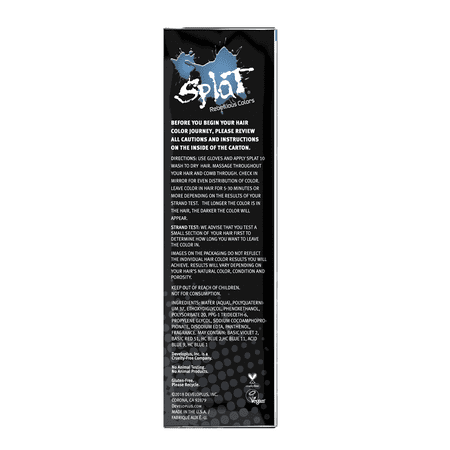 Splat 10 Wash Novel Teal Hair Color, No Bleach Temporary Blue Dye