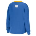 thumbnail image 3 of Women's WEAR by Erin Andrews Powder Blue Los Angeles Chargers Waffle Henley Long Sleeve T-Shirt, 3 of 3