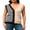 Brown/White, variant on charmo essentials Womens Sweater Vest Sleeveless Knit tops