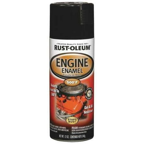 12 oz. Gloss Black Engine Enamel Spray Paint 6-Pack