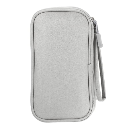 Unique Bargains Electronic Organizer Travel Cable Organizer for Cable Cord Charger Phone Earphone Gray 7.48 x2.36 x4.33